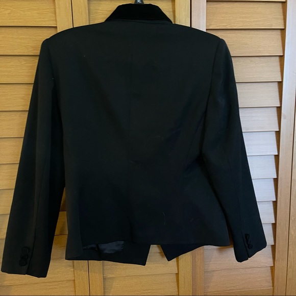 John Weitz Vintage Black Wool Velvet L Blazer Jacket - Picture 6 of 10
